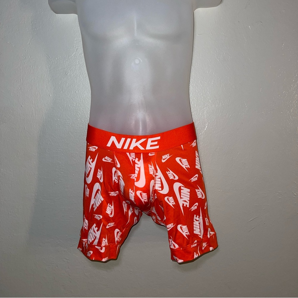 Orange NIKE logo boxer briefs size S